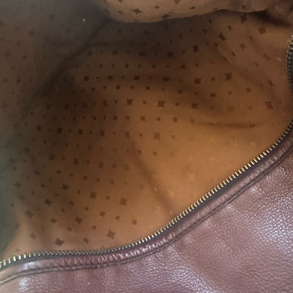 Fossil Brown Leather Women's Bag. Fold over messenger style - Picture 5 of 7